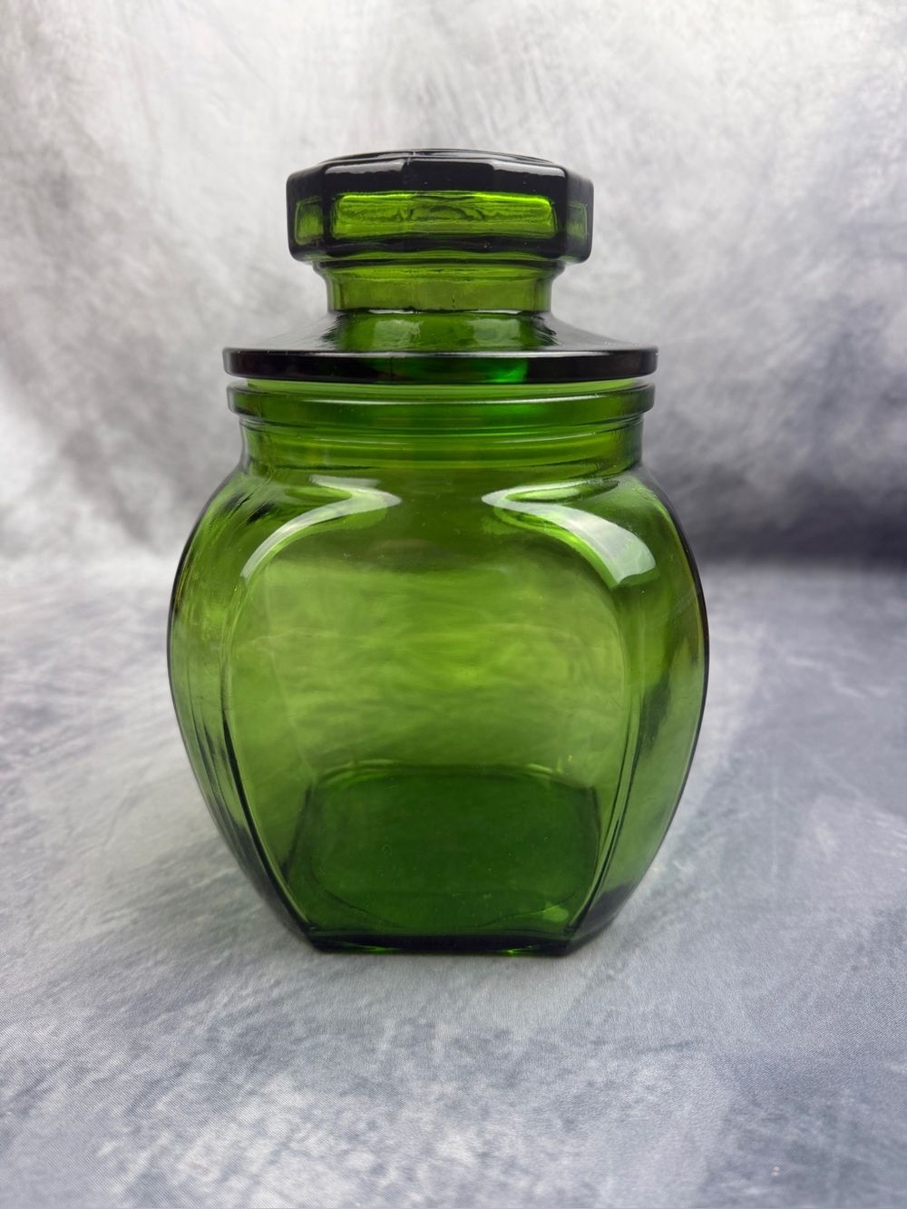 Vintage Green Glass Apothecary
Canister Storage Jar
